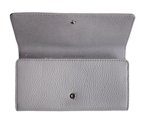 michael kors geldbörse portemonnaie fulton flap continental pearl grey grau|Amazon.com: Michael Kors Fulton Large Flap Continental Wallet .